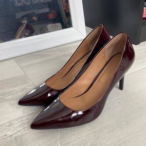 Calvin Klein burgundy Patton leather heels
